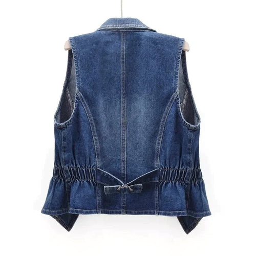 Bianca Vento Casual Denim Vest