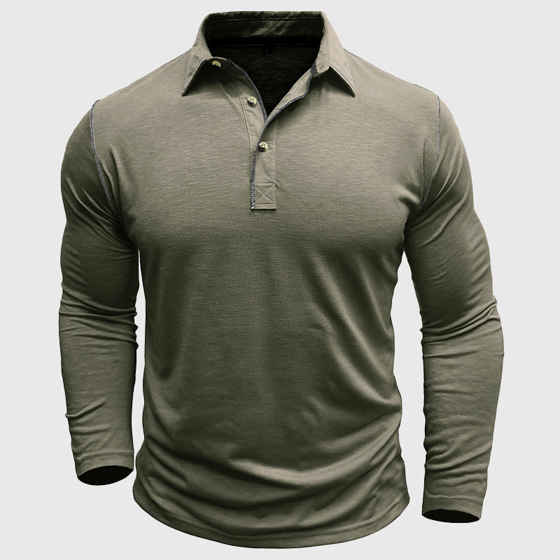 Carlo Martelli Casual Long Sleeve Polo Top