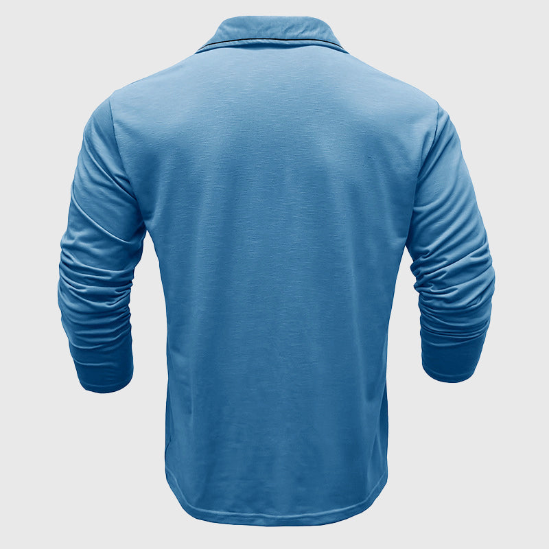 Carlo Martelli Casual Long Sleeve Polo Top