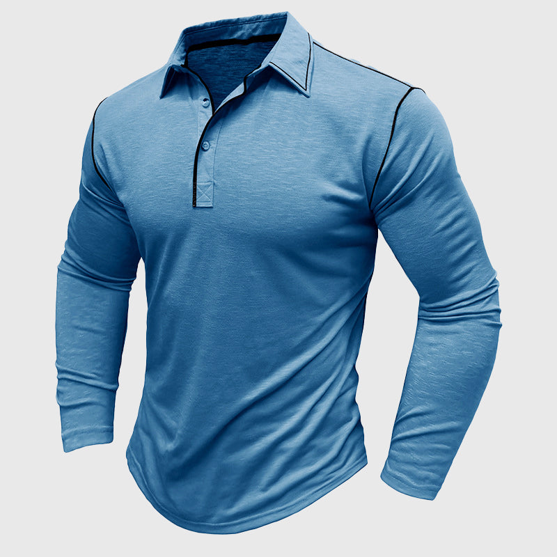 Carlo Martelli Casual Long Sleeve Polo Top