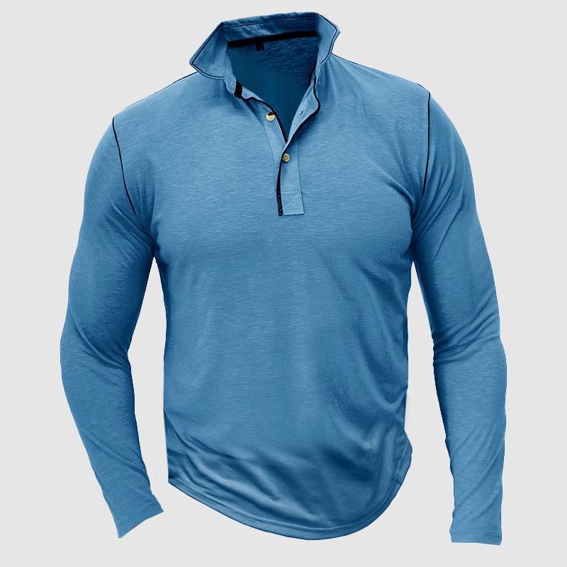 Carlo Martelli Casual Long Sleeve Polo Top