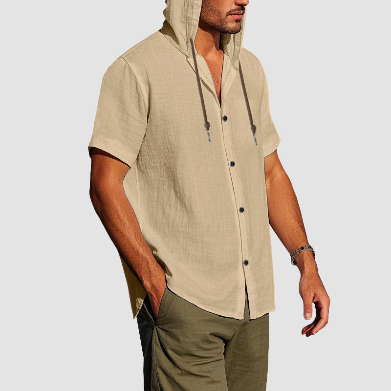 Carlo Martelli Linen Hooded Shirt
