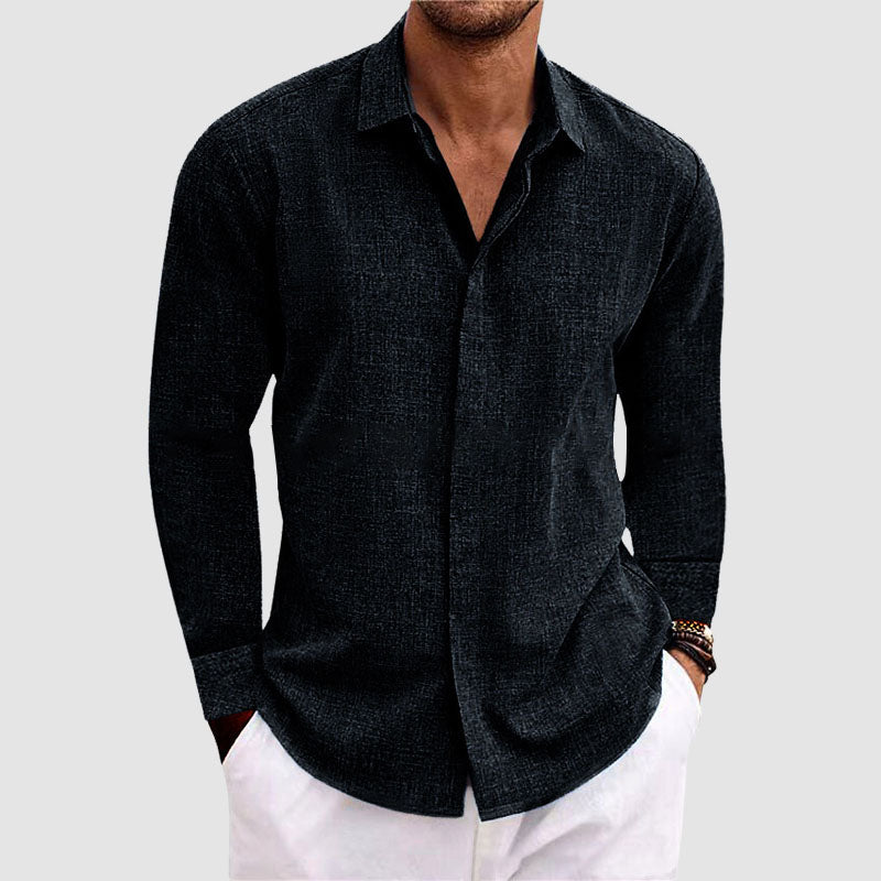 Carlo Martelli Hidden Placket Long Sleeve Shirt