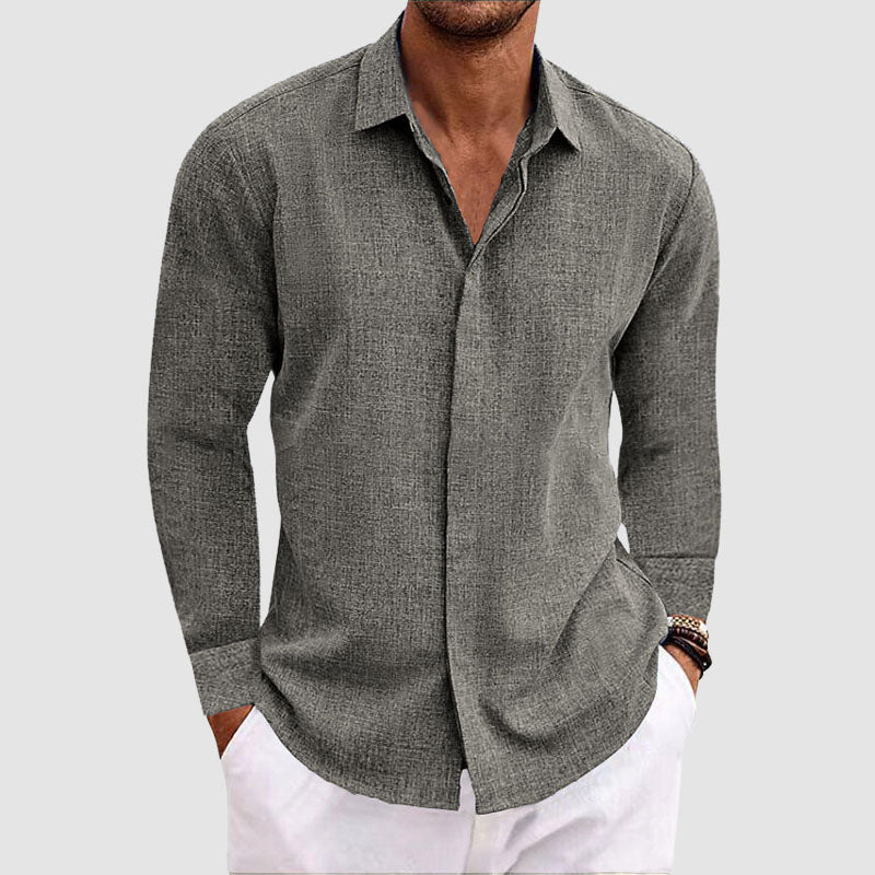 Carlo Martelli Hidden Placket Long Sleeve Shirt