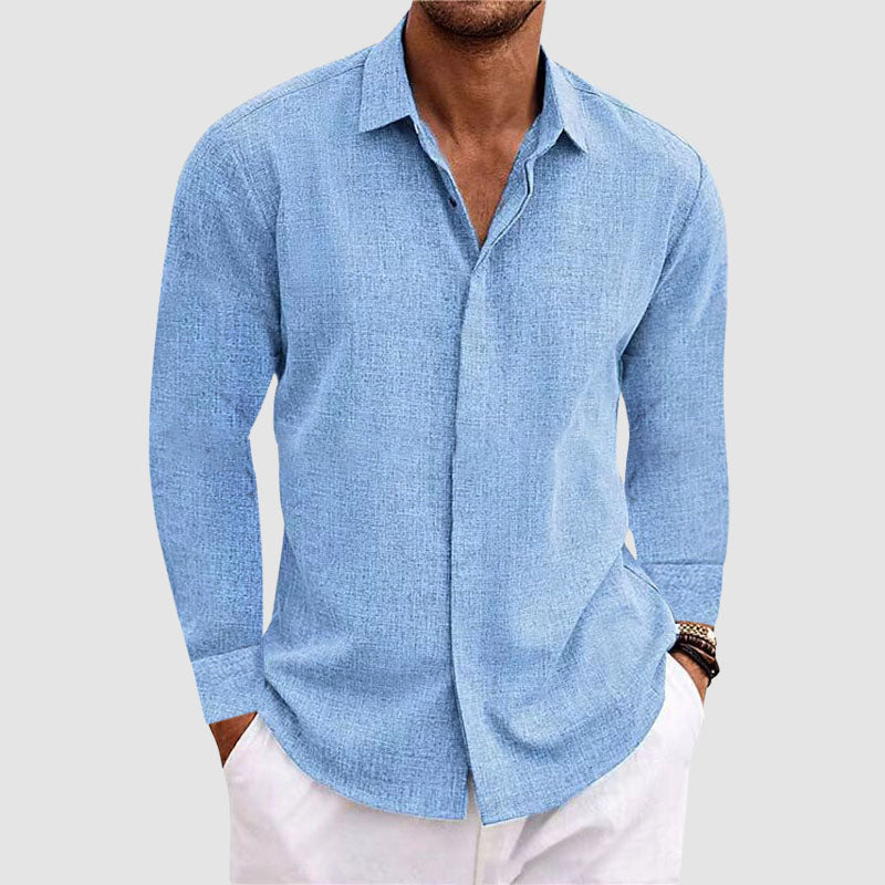 Carlo Martelli Hidden Placket Long Sleeve Shirt