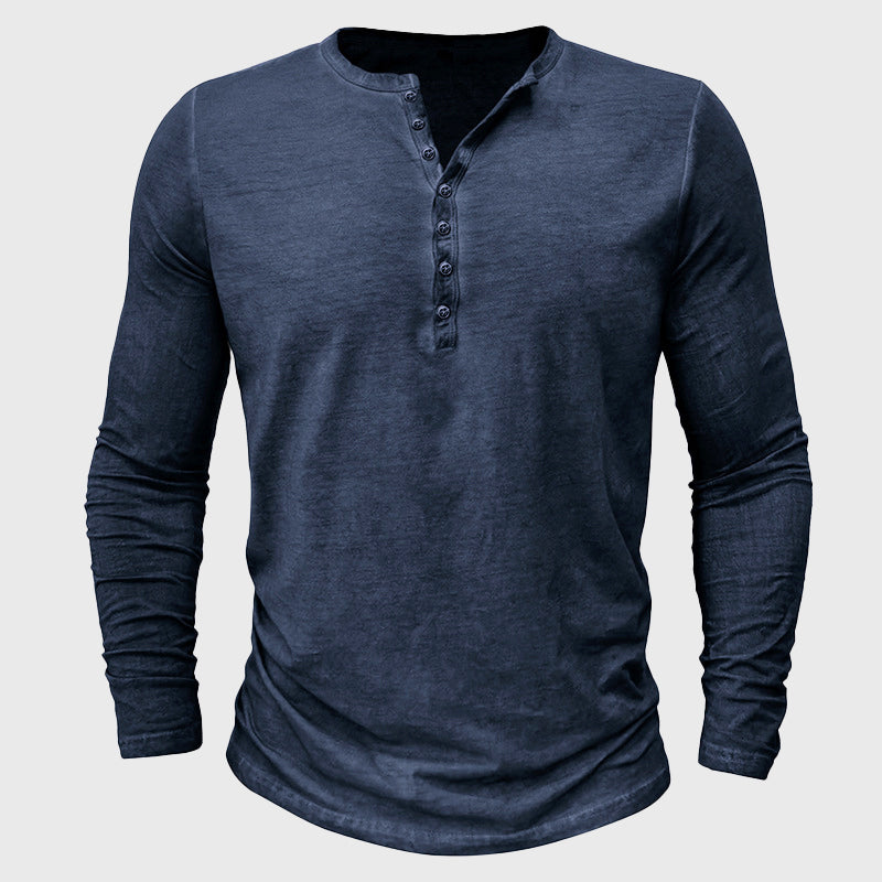 Carlo Martelli Long Sleeve Henley Shirt