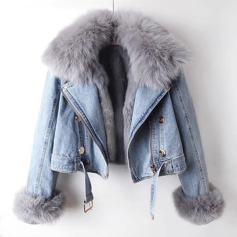 Elena Rossi Luxurious Denim Coat