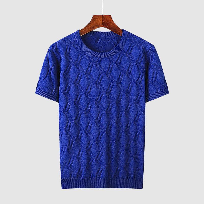 Leonardo Romano Geometric Knit Shirt