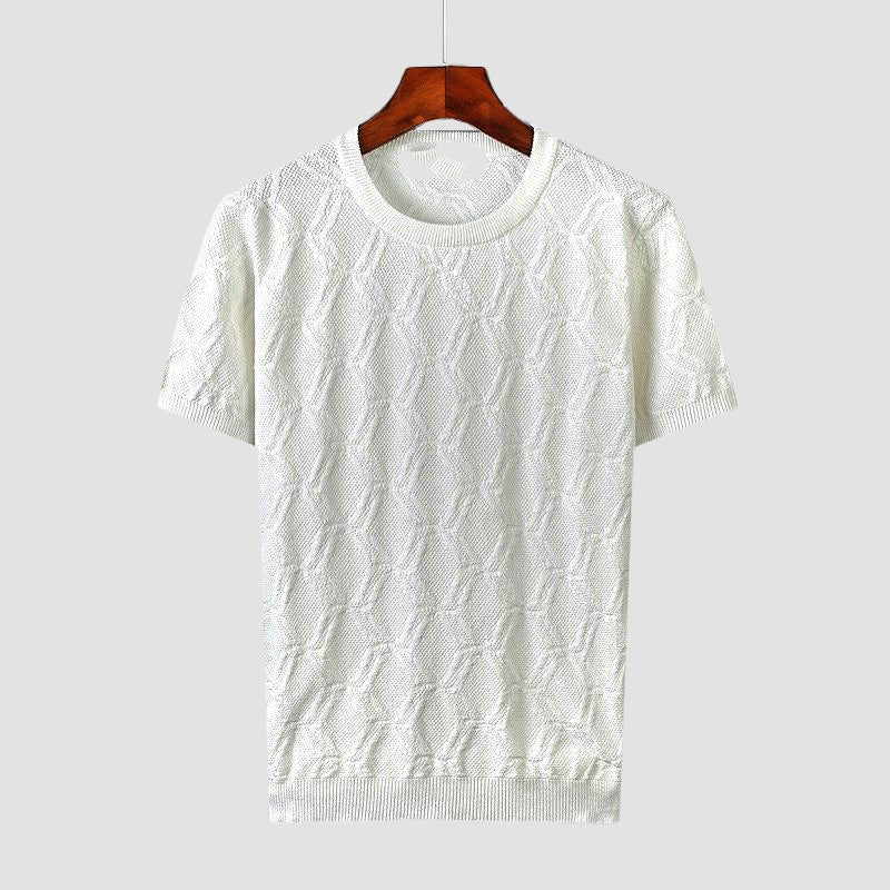 Leonardo Romano Geometric Knit Shirt