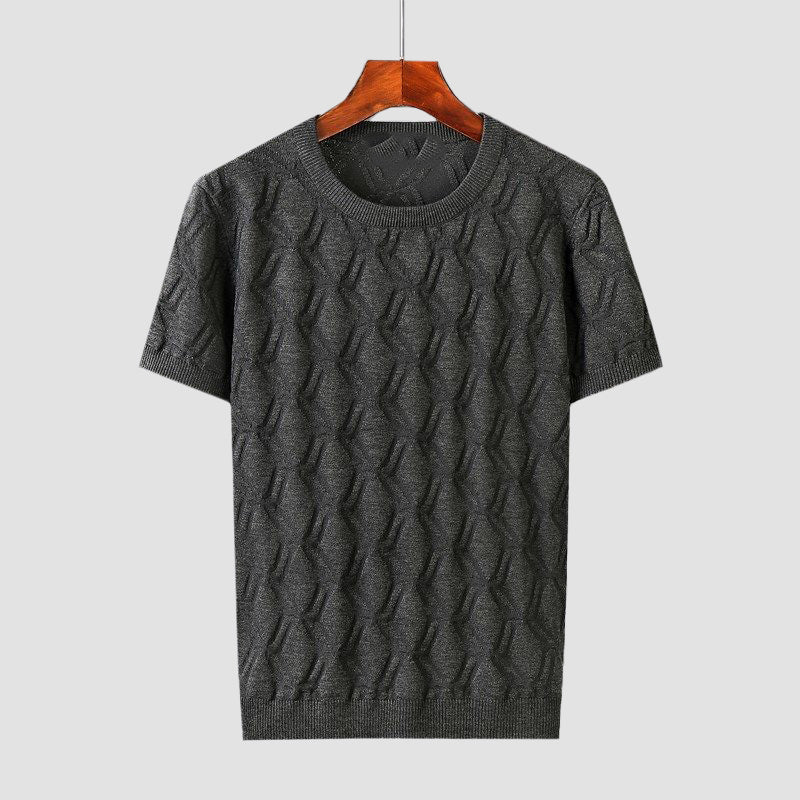 Leonardo Romano Geometric Knit Shirt