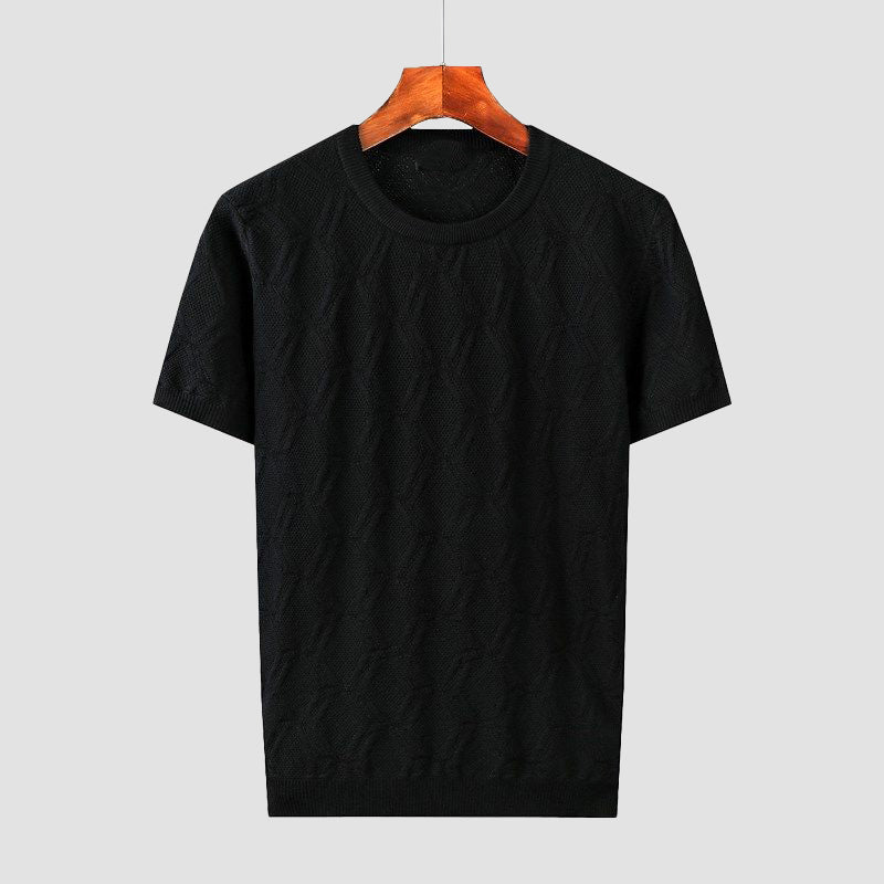 Leonardo Romano Geometric Knit Shirt
