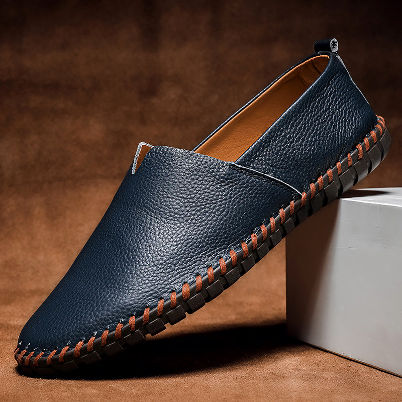 Leonardo Romano Minimalist Leather Loafers