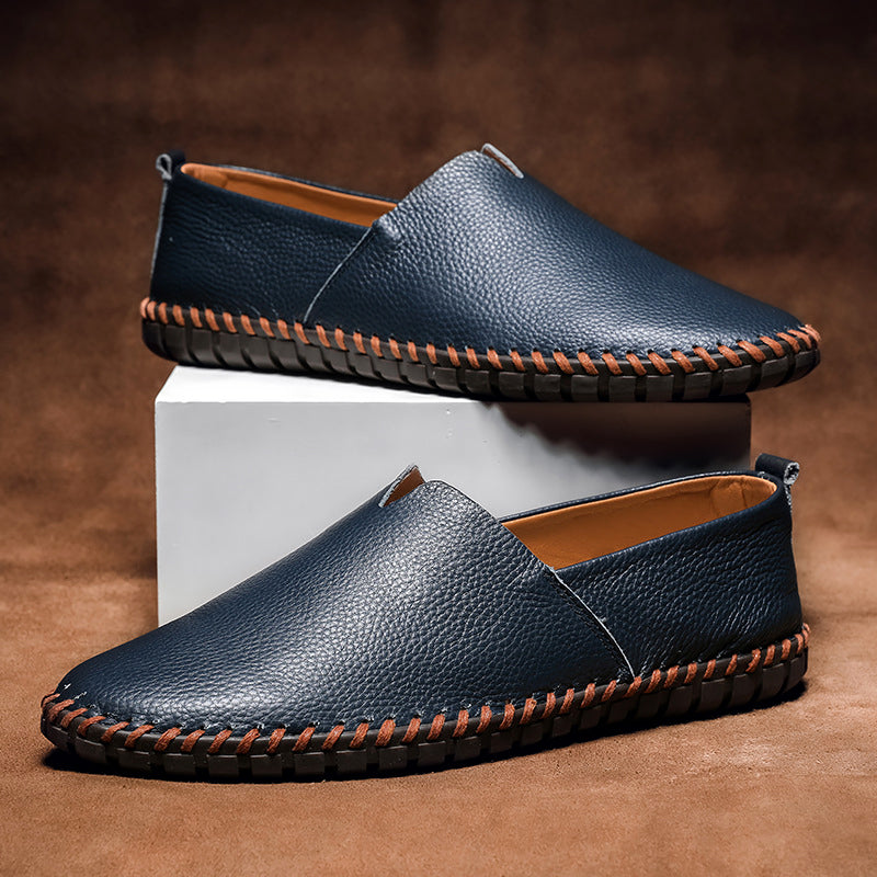 Leonardo Romano Minimalist Leather Loafers