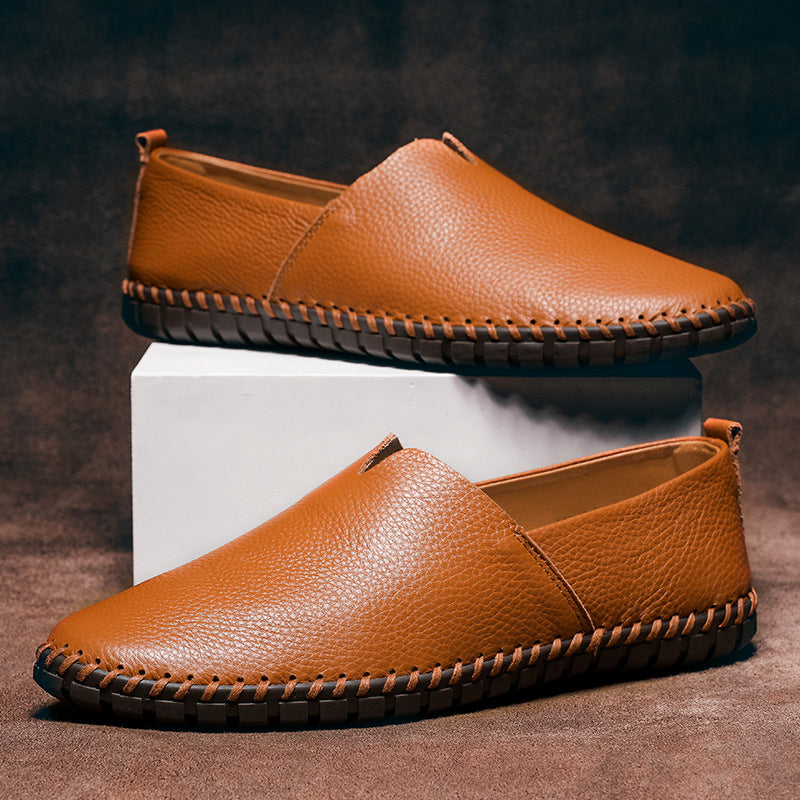 Leonardo Romano Minimalist Leather Loafers