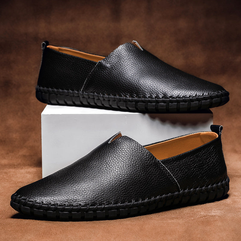 Leonardo Romano Minimalist Leather Loafers
