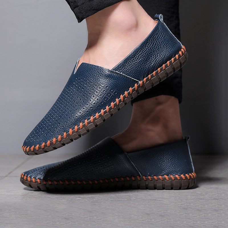 Leonardo Romano Minimalist Leather Loafers