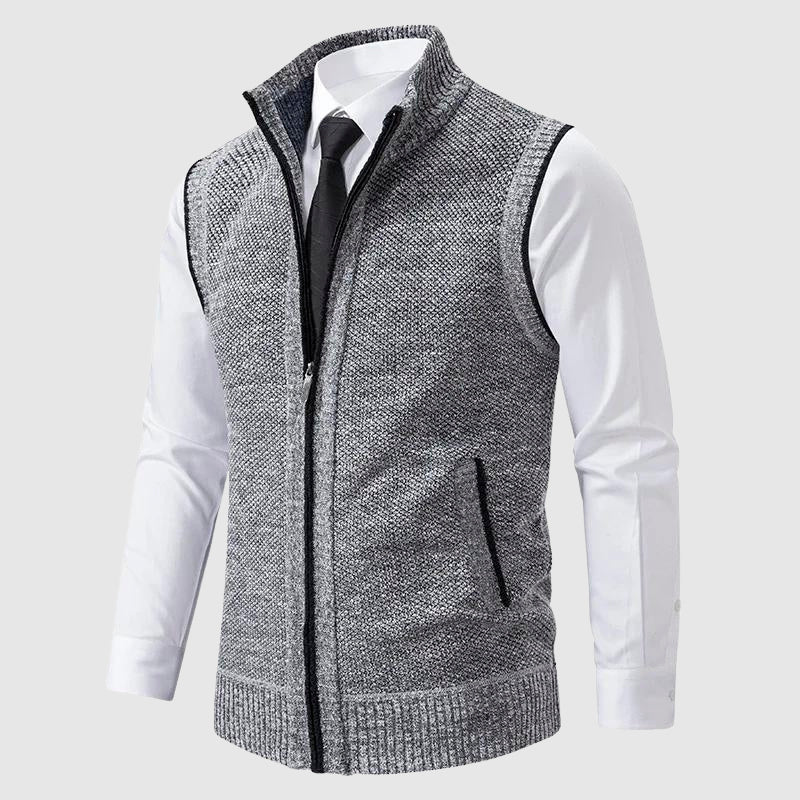 Leonardo Romano Zip-Up Sweater Vest
