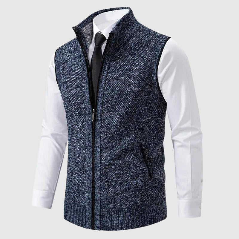 Leonardo Romano Zip-Up Sweater Vest