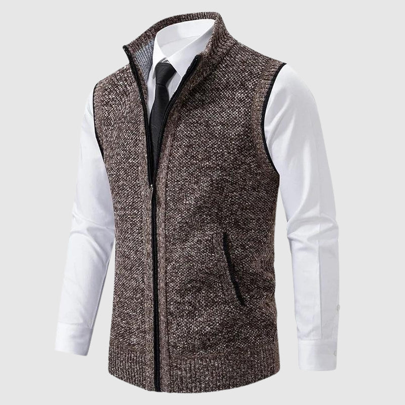 Leonardo Romano Zip-Up Sweater Vest